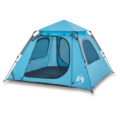 vidaXL Kuppel-Campingzelt 4 Personen Blau Quick Release