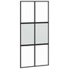 vidaXL Schiebet&uuml;r mit Beschlag Schwarz 102,5x205 cm Hartglas