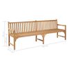 vidaXL Gartenbank 240 cm Massivholz Teak
