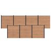 vidaXL zaunset 7 stk. 1218 x 186 cm WPC und Aluminium Braun