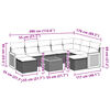 vidaXL 10-tlg. Garten-Sofagarnitur mit Kissen Beige Poly Rattan
