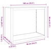 vidaXL Brennholzregal Wei&szlig; 100x40x80 cm Stahl
