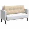vidaXL R&uuml;cken Kissen Creme 120 x 24 x 50 cm Stoff