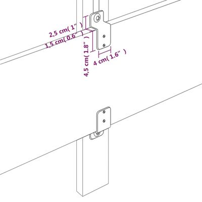 vidaXL Kopfteil mit Ohren Grau 103x16x78/88 cm Kunstleder