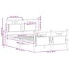 vidaXL Bettgestell ohne Matratze R&auml;uchereiche 120x200 cm Holzwerkstoff