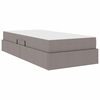 vidaXL Aufbewahrungsbett mit Matratze Taupe 90 x 190 cm Polyester