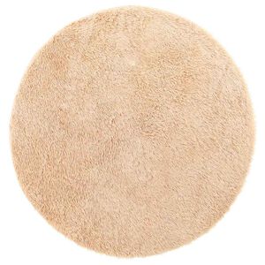 vidaXL Teppich Shaggy Hochflor NAVARRA Beige 100x100 cm Polyester