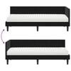 vidaXL Eckbettgestell mit Matratze mit Kopfteil 2 pcs Schwarz Samt