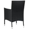 vidaXL Gartenstühle mit Kissen 2 Stk. Schwarz Poly Rattan