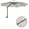 vidaXL Garten-Sonnenschirm Sand 248 x 248 x 148 cm Polyester und Stahl