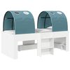 vidaXL Bett mit Tunnel 3 stk. Wei&szlig; und Hellblau Holzwerkstoff