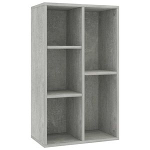vidaXL B&uuml;cherregal/Sideboard Betongrau 50x25x80 cm Holzwerkstoff