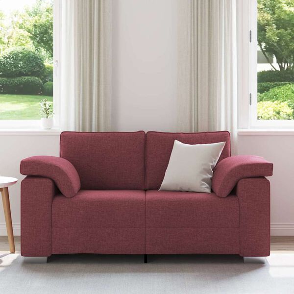 vidaXL Sofa 120cm Weinrot Stoff