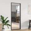 vidaXL Glast&uuml;r Schwarz 76 x 3.5 x 201.5 cm Aluminium