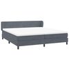vidaXL Boxspringbett mit Matratzen Dunkelgrau 200x210 cm Samt