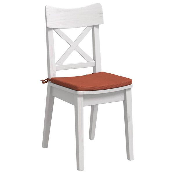 vidaXL Sitzkissen 4 pcs Rot-Orange 40 x 40 x 3 cm Cordstoff