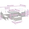 vidaXL Gartensofa-set 9 pcs Schwarz Poly-Rattan