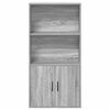 vidaXL B&uuml;cherregal Grau Sonoma 60x24x120 cm Holzwerkstoff