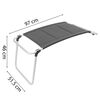 Campart Travel Campingstuhl 2 Stk. Novara Grau 68x43,5x120 cm