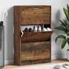 vidaXL Schuhschrank R&auml;uchereiche 63x24x103 cm Holzwerkstoff