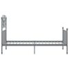 vidaXL Bettgestell Grau Metall 90x200 cm