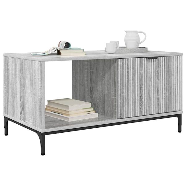 vidaXL Couchtisch Graues Sonoma 90 x 49 x 46 cm Holzwerkstoff