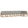 vidaXL Outdoor-Sofagarnitur 4 stk. Wei&szlig; und Hellgrau Polyester