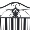 vidaXL Gartenbank Schwarz 103,5 x 59 x 89 cm Stahl