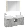 vidaXL Badezimmerschrank-Set 4 Stk. Betongrau Holzwerkstoff