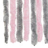 vidaXL Fliegenvorhang Silbergrau und Rosa 56x200 cm Chenille