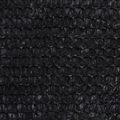 vidaXL Sonnensegel 160 g/m² Schwarz 2x2,5 m HDPE