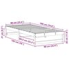 vidaXL Bettrahmen Braun 90 x 190 cm Massives Kiefernholz
