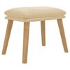 vidaXL Fu&szlig;hocker Cremewei&szlig; 45x29,5x35 cm Samt