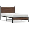 vidaXL Metallbett ohne Matratze Braun Eichen-Optik 100x190 cm