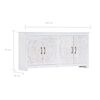 vidaXL Sideboard Handarbeit Wei&szlig; 140x30x70 cm Massivholz Akazie