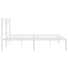 vidaXL Bettgestell mit Kopfteil Metall Wei&szlig; 140x190 cm