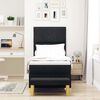 vidaXL Boxspringbett mit Matratze Schwarz 80 x 200 cm Stoff