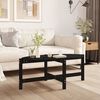 vidaXL Couchtisch Schwarz 118x63x45 cm Massivholz Kiefer