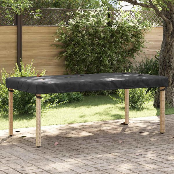 vidaXL Tischdecken Uni Schwarz 102 x 202 x 15 cm Stoff