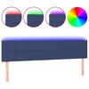vidaXL LED Kopfteil Blau 160x5x78/88 cm Stoff