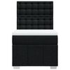 vidaXL Boxspringbett mit Matratze Schwarz 80x200 cm Stoff
