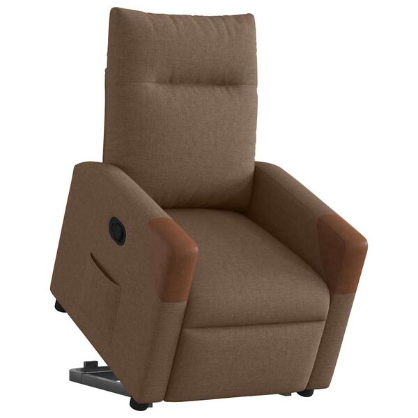 vidaXL Relaxsessel mit Aufstehhilfe Braun Stoff