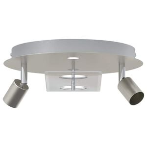 vidaXL Deckenstrahler Nickel 29 x 29 x 11 cm Stahl und Glas