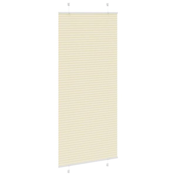 vidaXL Plissee Creme 85x200 cm Stoffbreite 84,4 cm Polyester