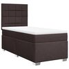 vidaXL Boxspringbett mit Matratze Dunkelbraun 90x200 cm Stoff