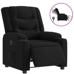 vidaXL Relaxsessel Elektrisch Schwarz Stoff