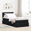 vidaXL Bett mit Stauraum und LED mit LED Schwarz 100 x 200 cm Samt