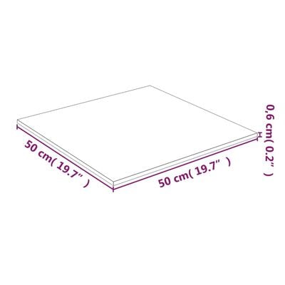 vidaXL Tischplatte Transparent 50x50 cm Hartglas