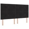 vidaXL LED Kopfteil mit LED-Lichtleisten Schwarz 180 cm Polyester