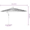 vidaXL Sonnenschirm mit Stahlmast Wei&szlig; 269x269x235 cm